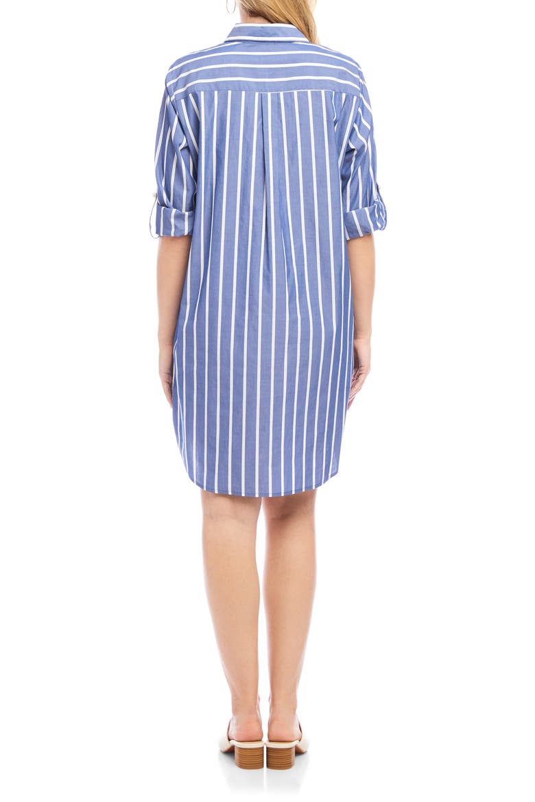 Stripe Long Sleeve Cotton Shirtdress, Alternate, color, BLUE/ WHITE STRIPE