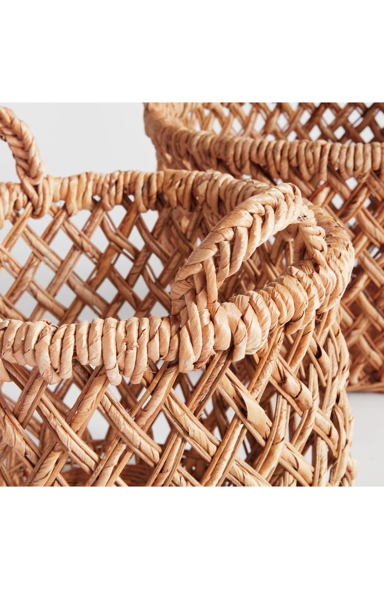 Napa Home & Garden Emlyn Rattan Decorative Baskets Set of 2 With Side Handles, Alternate, color, 