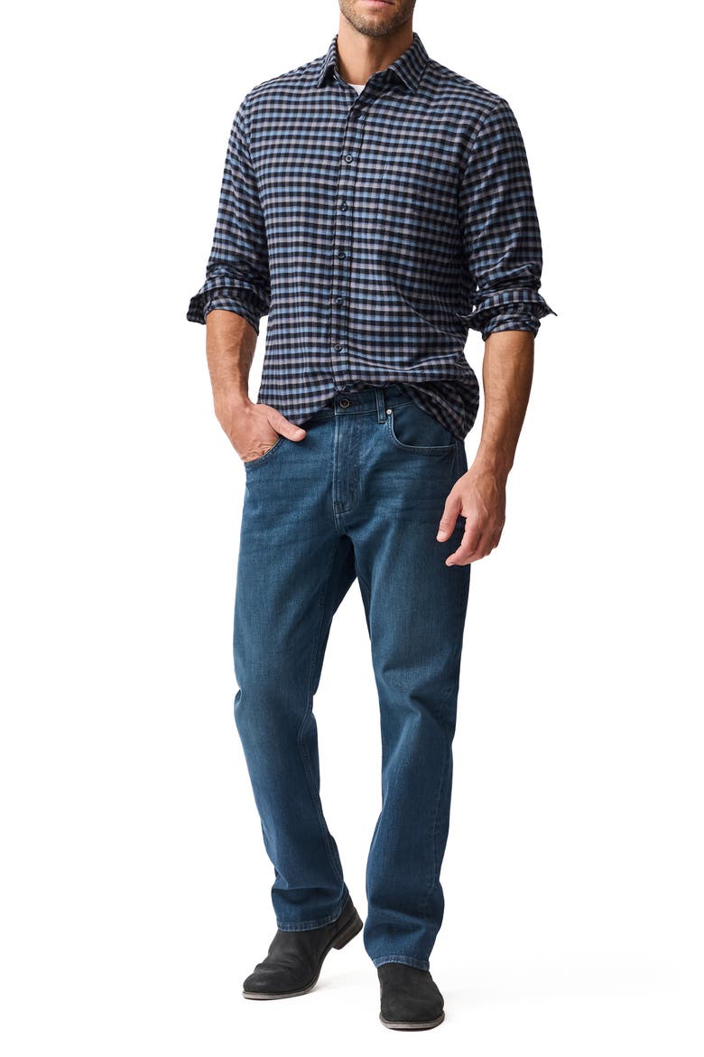All Day Bay Check Button-Up Shirt, Alternate, color, DEEP OCEAN