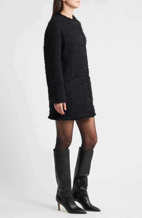 Hugo Boss Boss Jokila Tweed Coat In Black