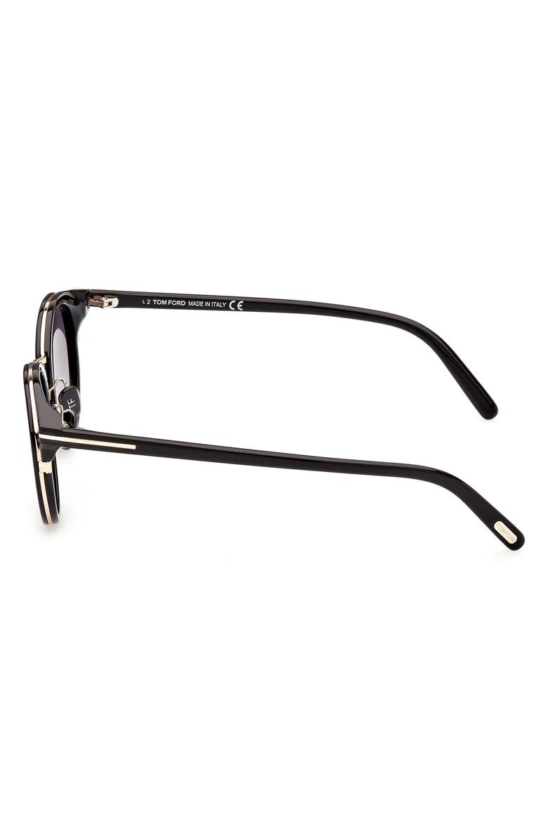 TOM FORD 48mm Gradient Round Sunglasses, Alternate, color, 