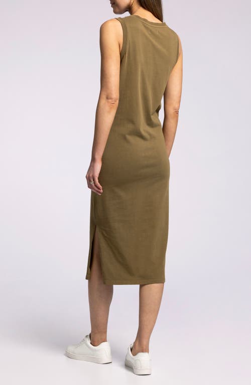 Thread & Supply Wilfred Cotton Body-con Midi Dress In Green