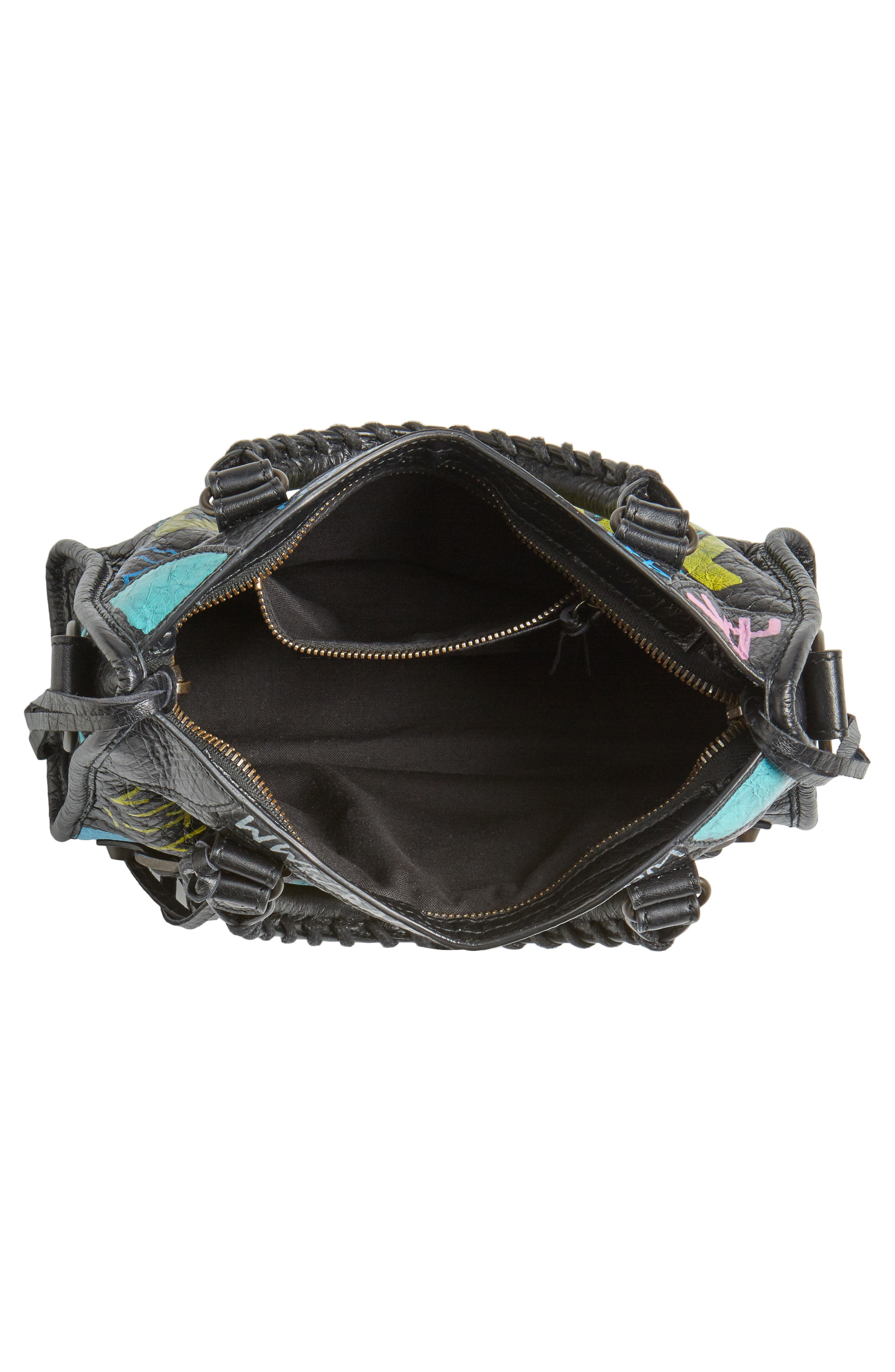 Balenciaga Mini City Graffiti Leather Tote, Alternate, color, 