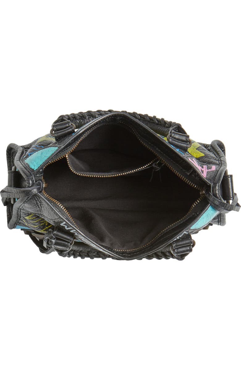 Balenciaga Mini City Graffiti Leather Tote, Alternate, color,