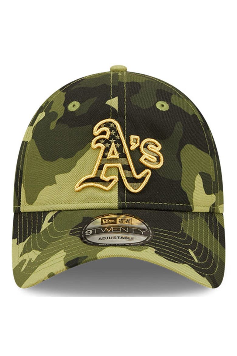 Men's New Era Camo Oakland Athletics 2022 Armed Forces Day 9TWENTY Adjustable Hat, Alternate, color, Camo