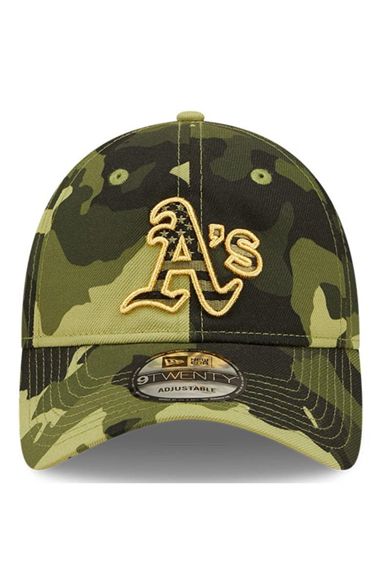 New Era Men's New Era Camo Oakland Athletics 2022 Armed Forces Day 9TWENTY Adjustable Hat, Alternate, color, Camo