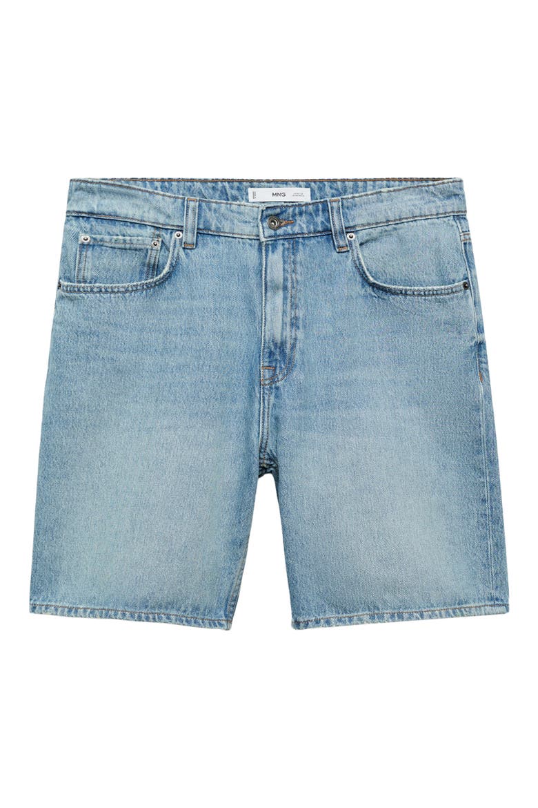 Denim Bermuda Shorts, Alternate, color, MEDIUM BLUE