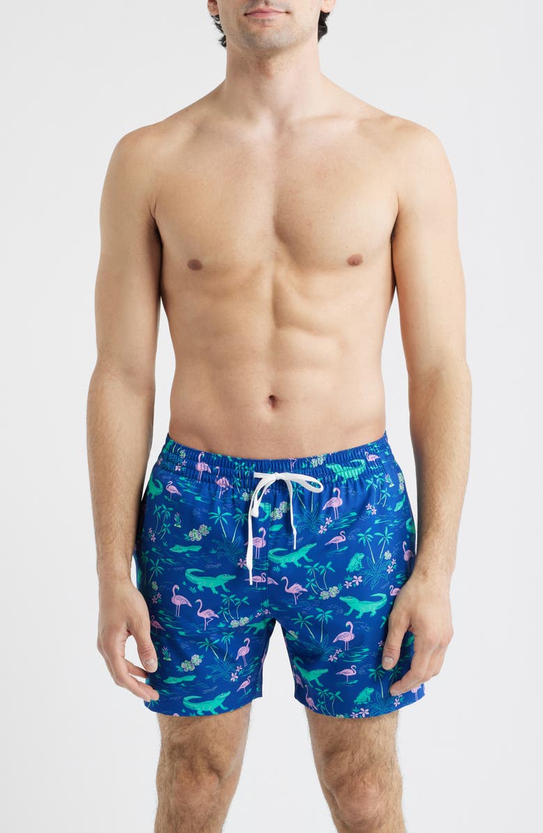 Chubbies The Swamp & Circumstance 5.5-Inch Swim Trunks, Main, color, Bright Blue