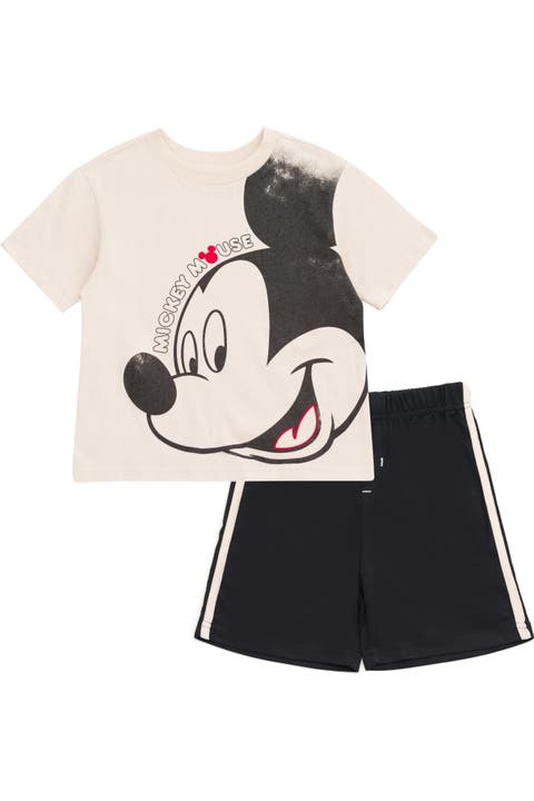 Mickey Mouse 2-Piece Graphic Tee and Mesh Shorts Set