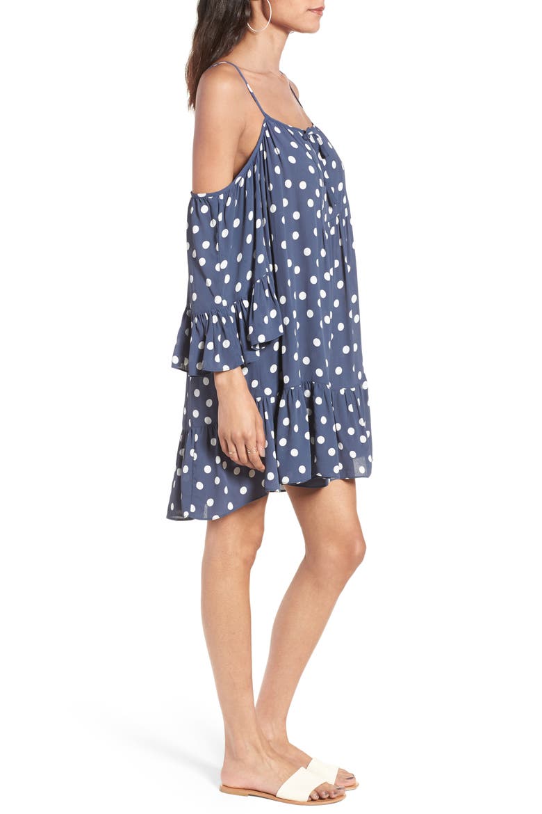 Hattie Shift Dress (Nordstrom Exclusive), Alternate, color, INK POLKA DOT PRINT