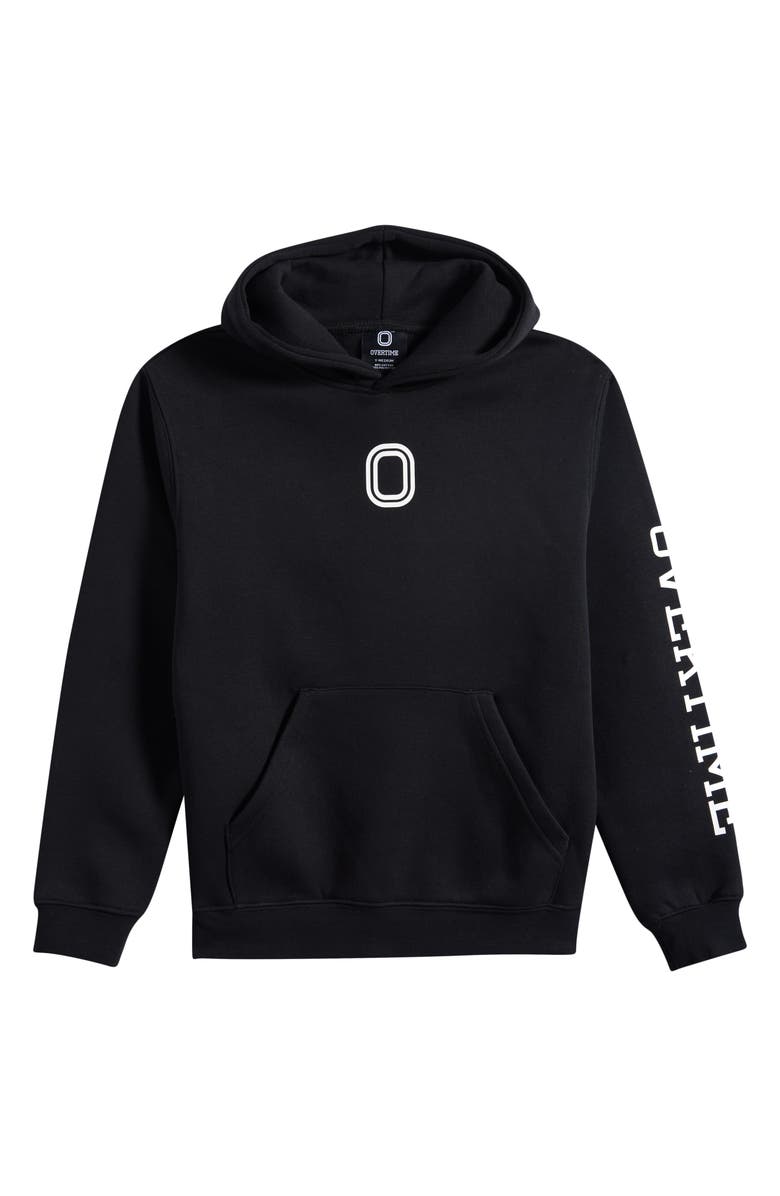 OVERTIME Kids' Classic Fleece Hoodie, Main, color, Black