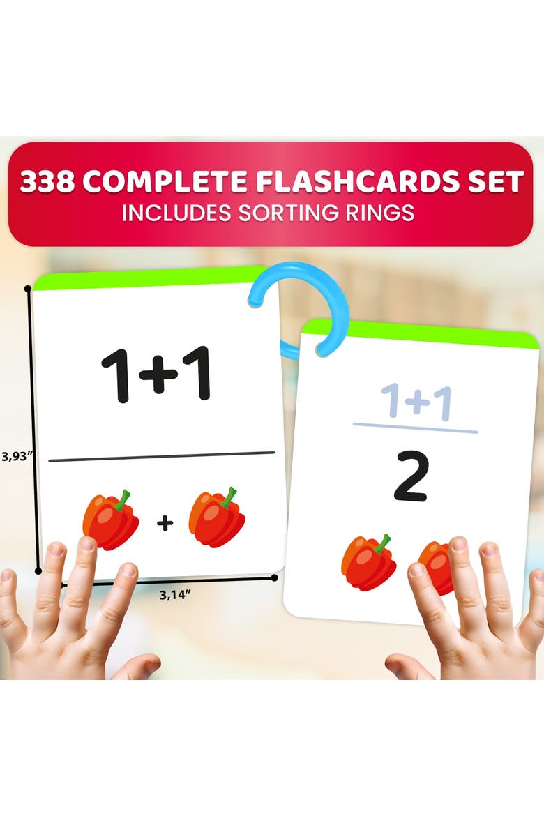 Kids Math Flash Cards Set, Alternate, color, 338 add & substract