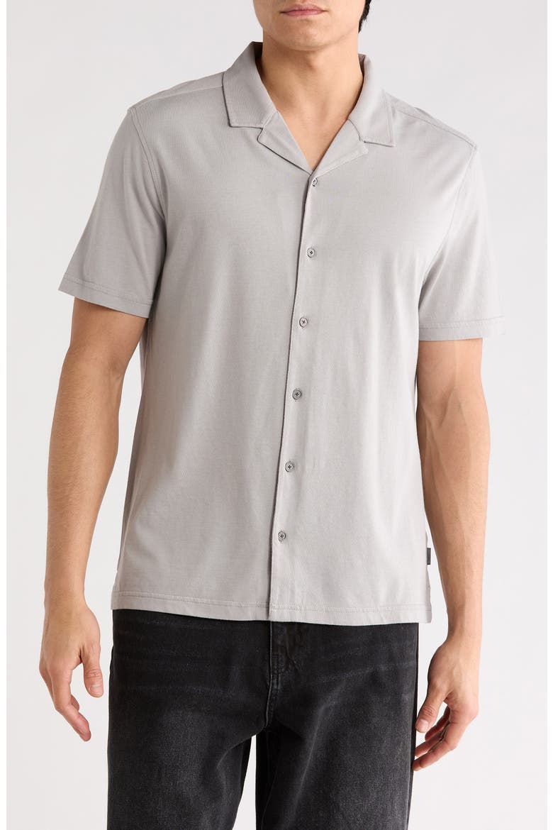 Brewer Cotton Camp Shirt, Main, color, SMOKED PEARL GREY