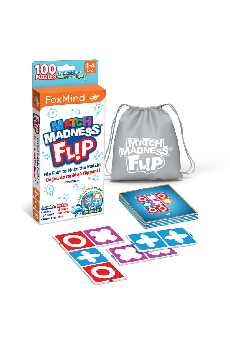 Match Madness Flip Travel Sized Puzzle Game, Main, color, Multicolored