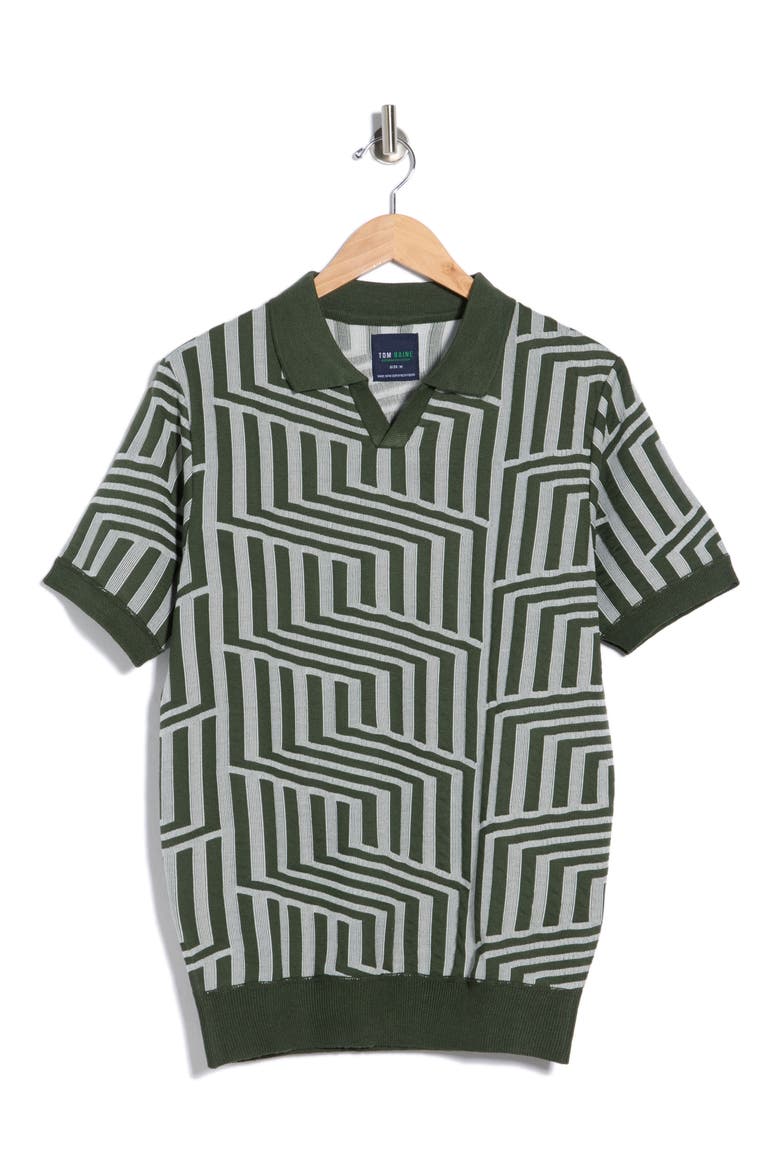 Johnny Collar Knit Polo Sweater, Alternate, color, GREEN
