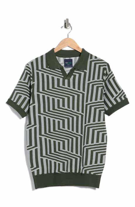 TOM BAINE Johnny Collar Knit Polo Sweater