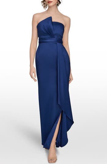 navy blue dress for baby girl Donna Karan '90s Asymmetrical Gown - Exquisite Vintage | Authentic &  Vintage