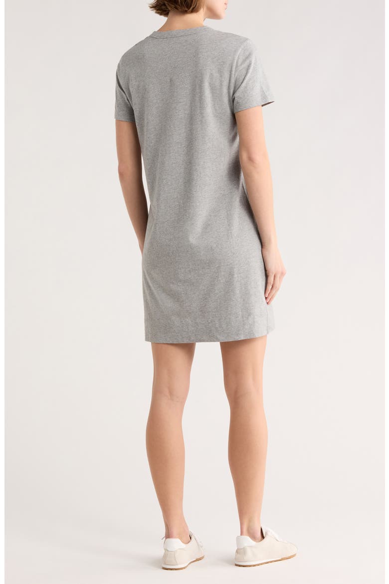 Short Sleeve Cotton T-Shirt Dress, Alternate, color, HEATHER ASH GREY