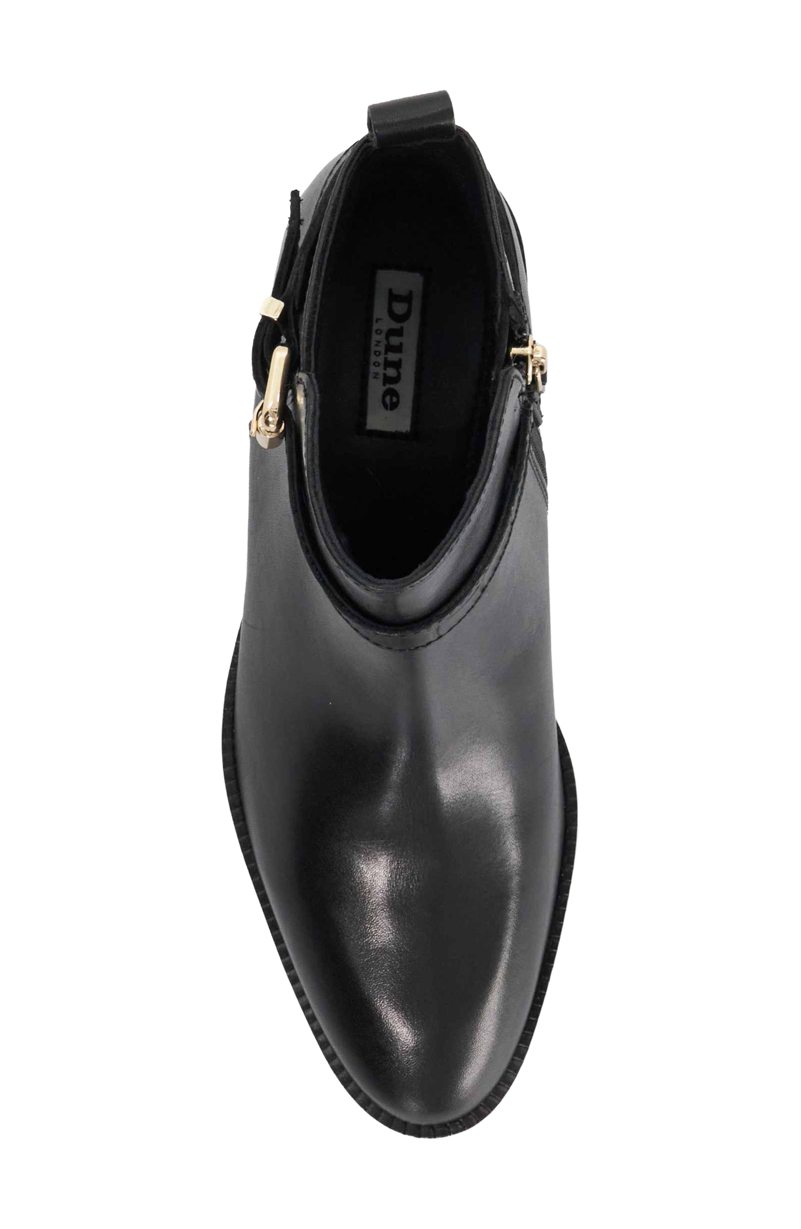 Princes Leather Bootie, Alternate, color, BLACK