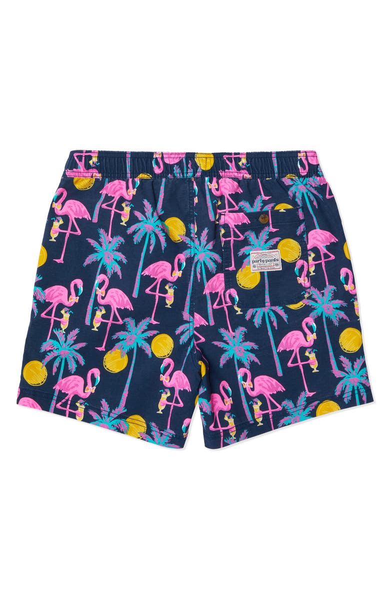 Party Pants How's Mai Tie Swim Trunks, Alternate, color, Navy