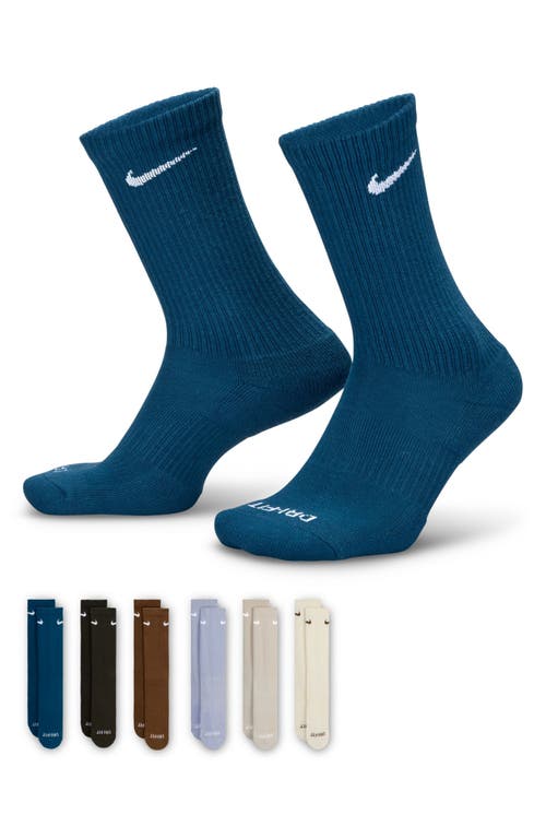 Nike Assorted 6-pack Everyday Plush Cushion Crew Training Socks In Multi