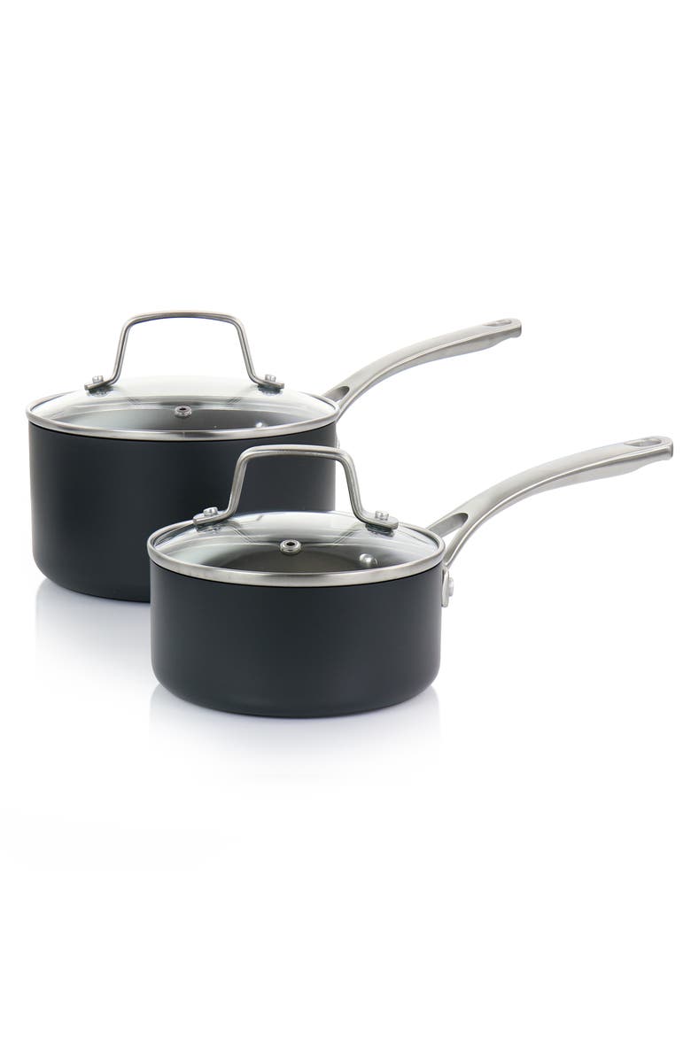 MARTHA STEWART 10 Piece Nonstick Hard Aluminum Cookware Set, Alternate, color, Matte Black