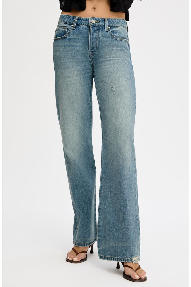Low Rise Slouchy Girlfriend Jeans, Main, color, BROOKLYN WASH