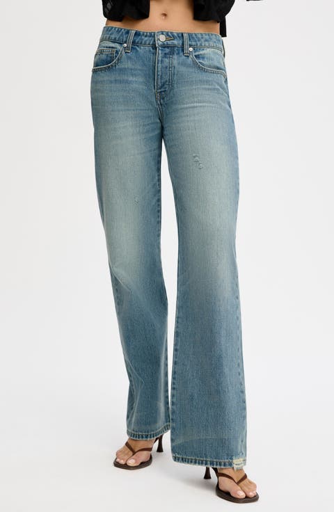 Low Rise Slouchy Girlfriend Jeans