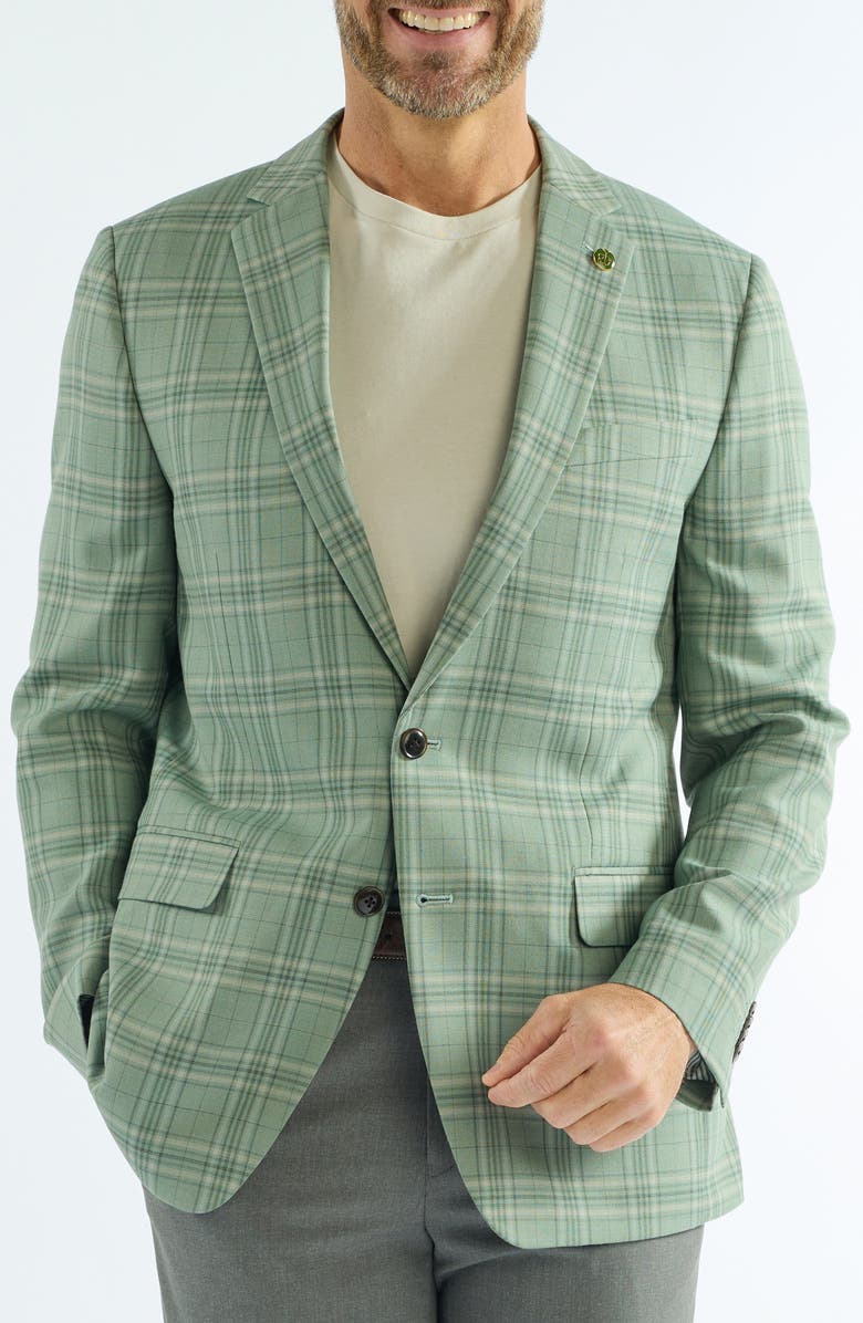 CRICKETEER Plaid Wool Blend Sport Coat, Main, color, 