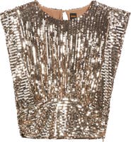BOSS Orange Illana Sequin Crop Top