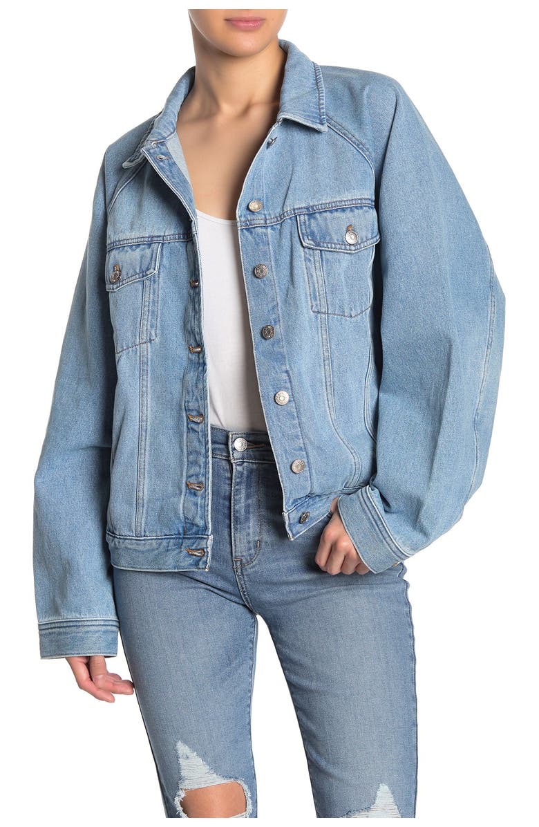 Madewell Raglan Oversized Jean Jacket, Main, color, 