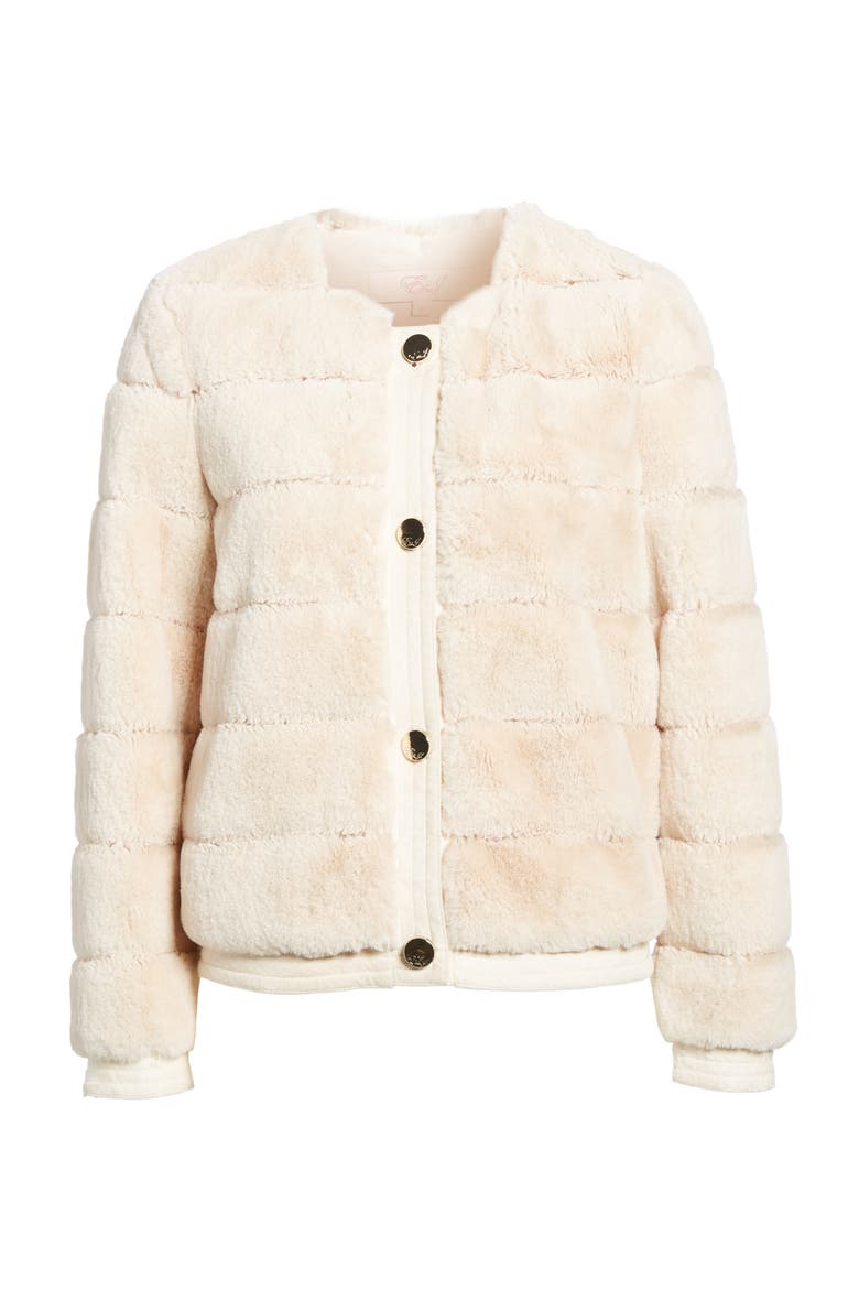 Faux Fur Jacket, Alternate, color, SAND