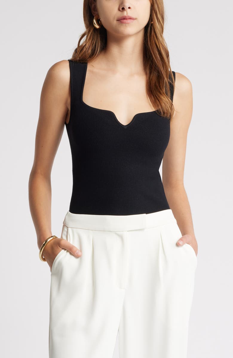 Open Edit Notched Rib Sweater Tank, Main, color, 