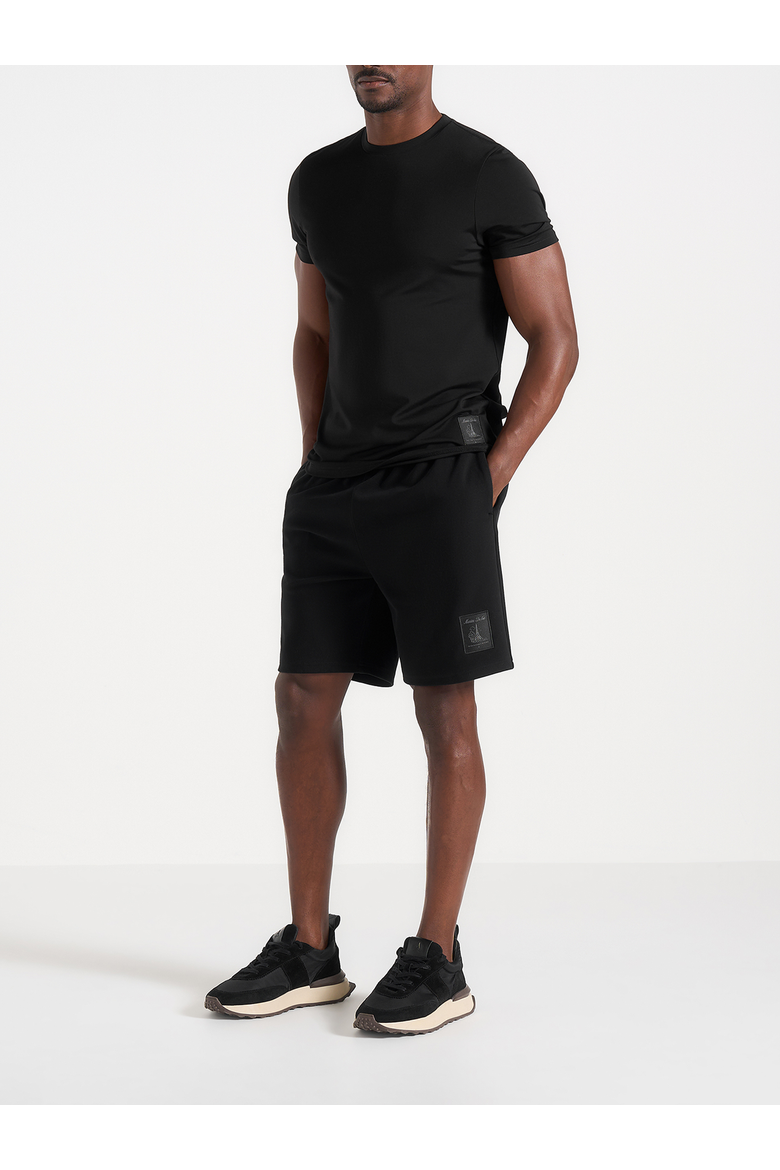 SH001 Unisex Cotton Shorts, Alternate, color, Black