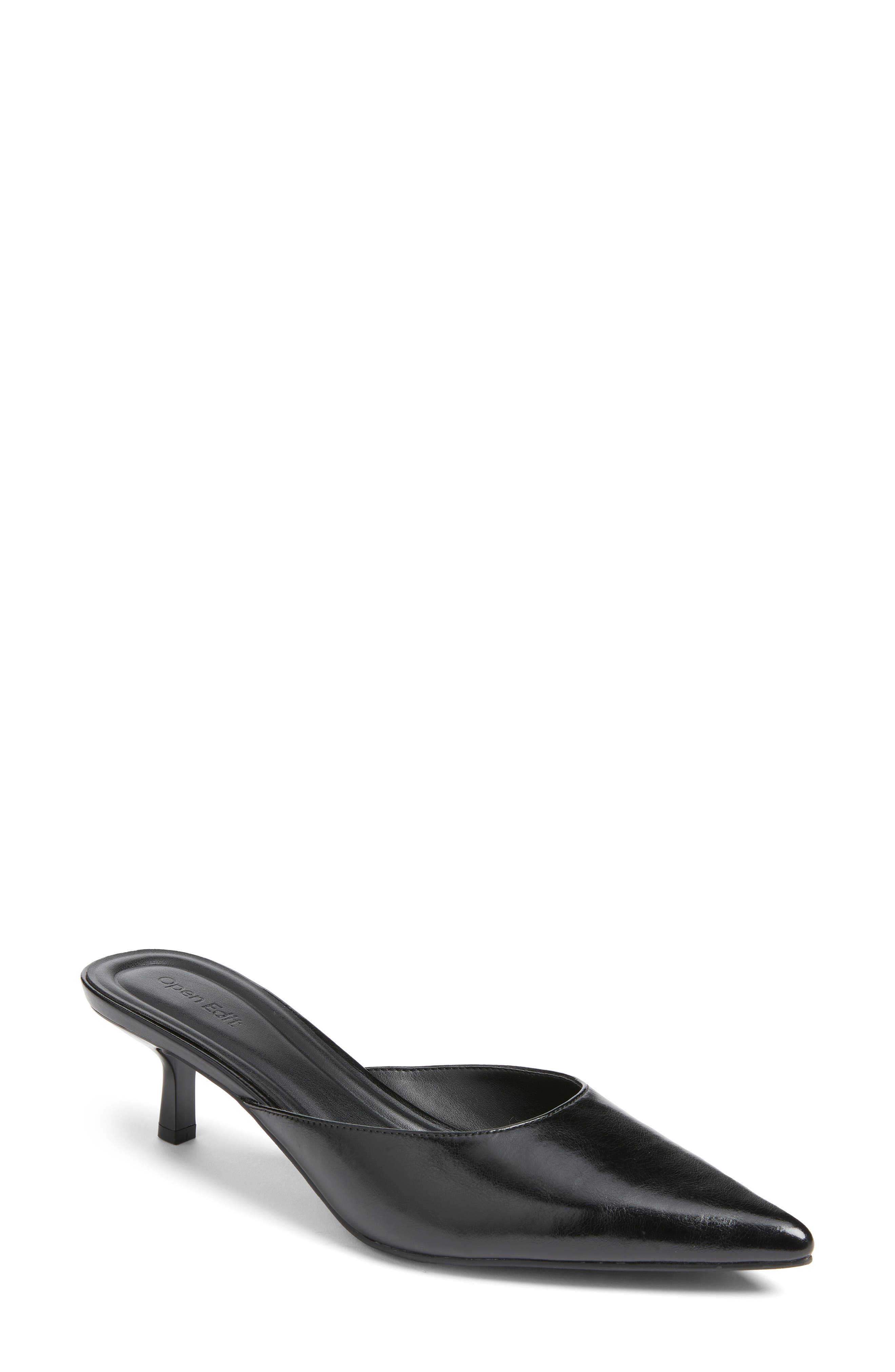 Carmen Mule Pump, Main, color, BLACK CRINKLE