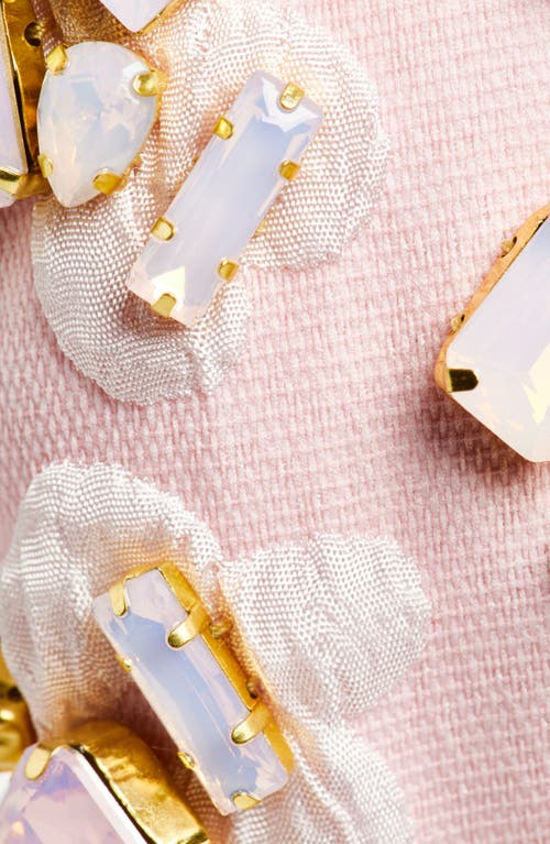 Lele Sadoughi Knotted Candy Crystal Silk Headband In Blush Melon