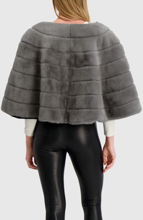 Lyla Grant Fur-free Mink (faux Fur) Stole In Gray