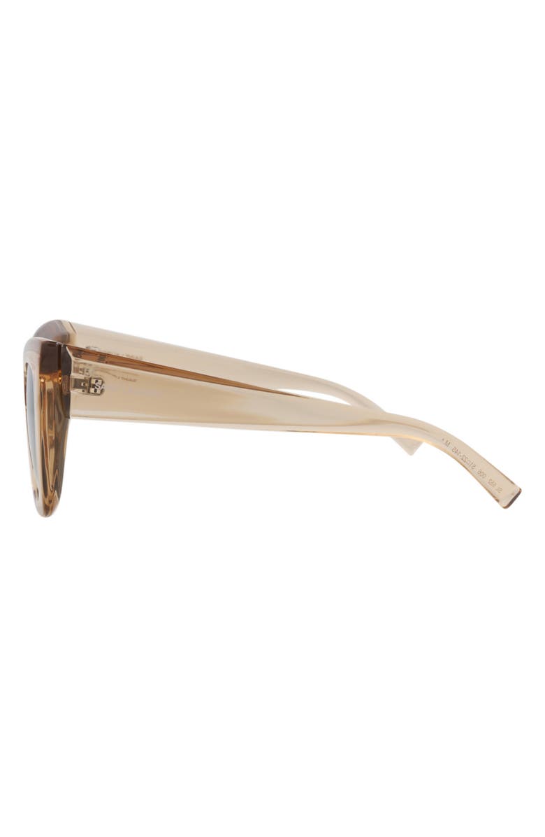 Saint Laurent 51mm Cat Eye Sunglasses, Alternate, color, Beige/ Grey