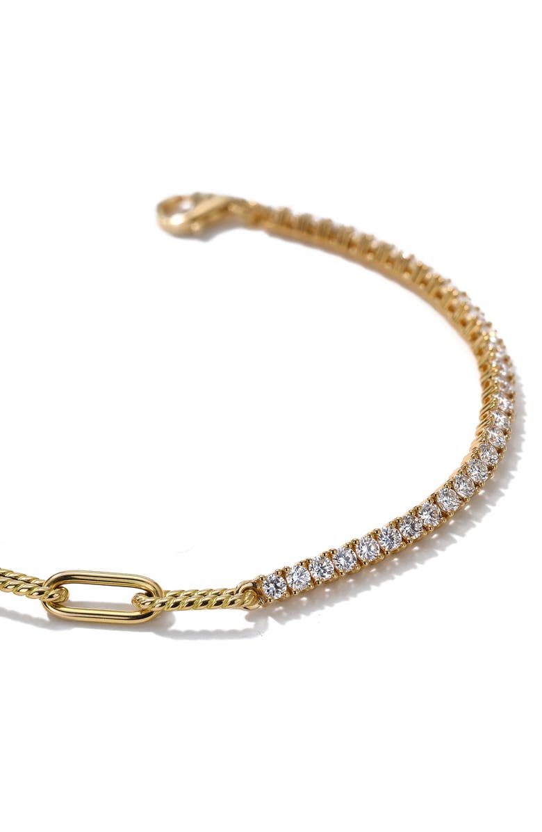 Mark Henry Half & Half Diamond & Chunky Link Bracelet, Alternate, color, Diamond