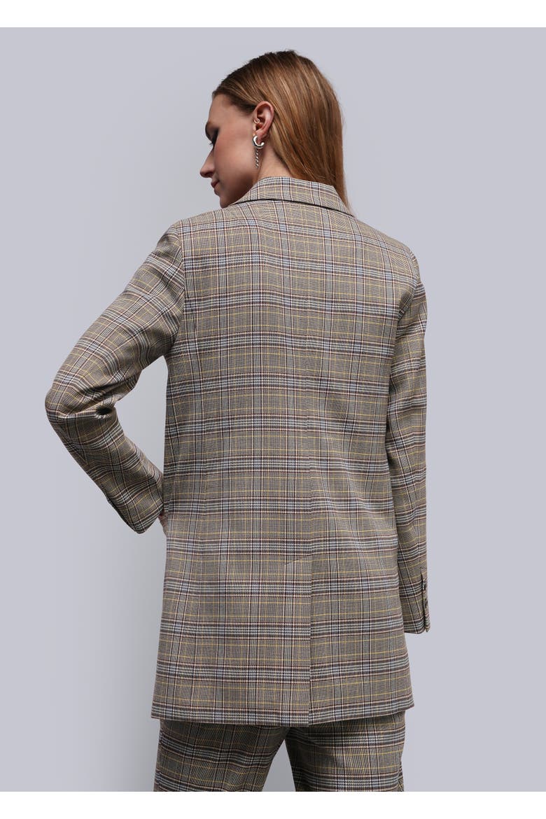 The Empower Plaid Double Breasted Blazer, Alternate, color, MOCHA