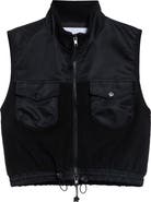 Cecilie Bahnsen Caspen Mixed Media Crop Fleece Vest