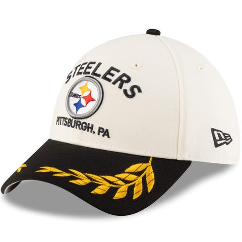 Men's New Era  Cream/Black Pittsburgh Steelers 2025 NFL Draft 39THIRTY Flex Hat