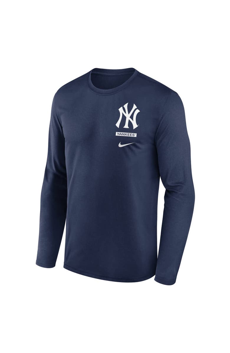 Nike Men's Nike Navy New York Yankees 2-Hit Legend Dri-FIT Long Sleeve T-Shirt, Alternate, color, Navy