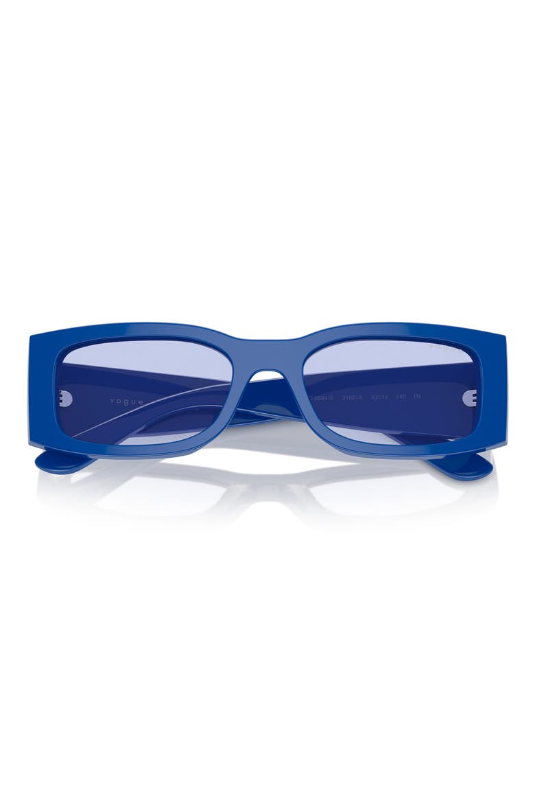 53mm Rectangular Sunglasses, Alternate, color, BLUE
