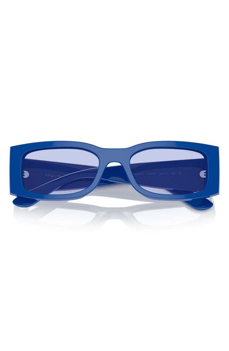 VOGUE 53mm Rectangular Sunglasses, Alternate, color, Blue