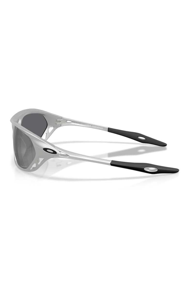 Cage 61mm Wrap Sunglasses, Alternate, color, X-SILVER / PRIZM BLACK POLAR