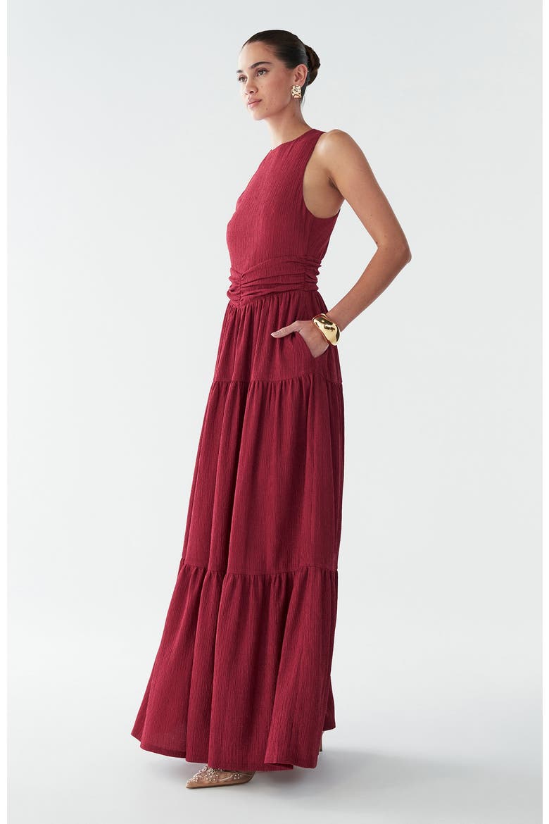 Brooks Maxi Dress, Alternate, color, Burgundy