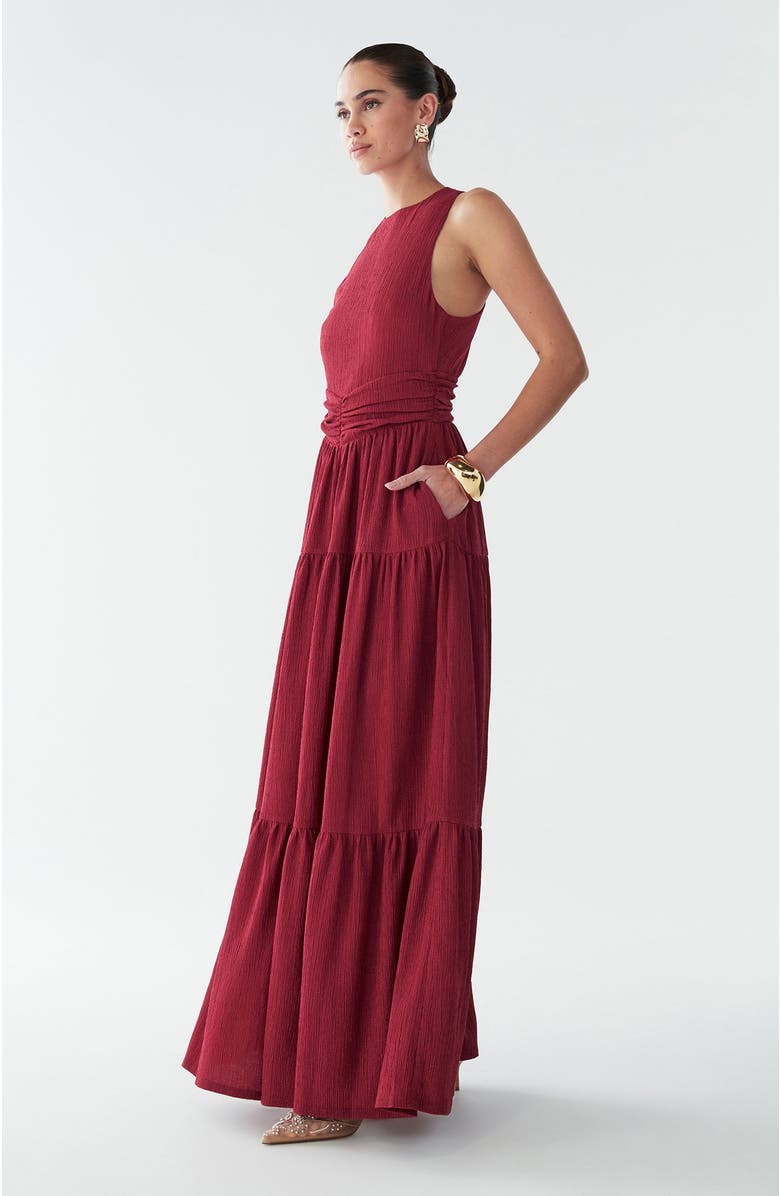 BWLDR Brooks Maxi Dress, Alternate, color, Burgundy