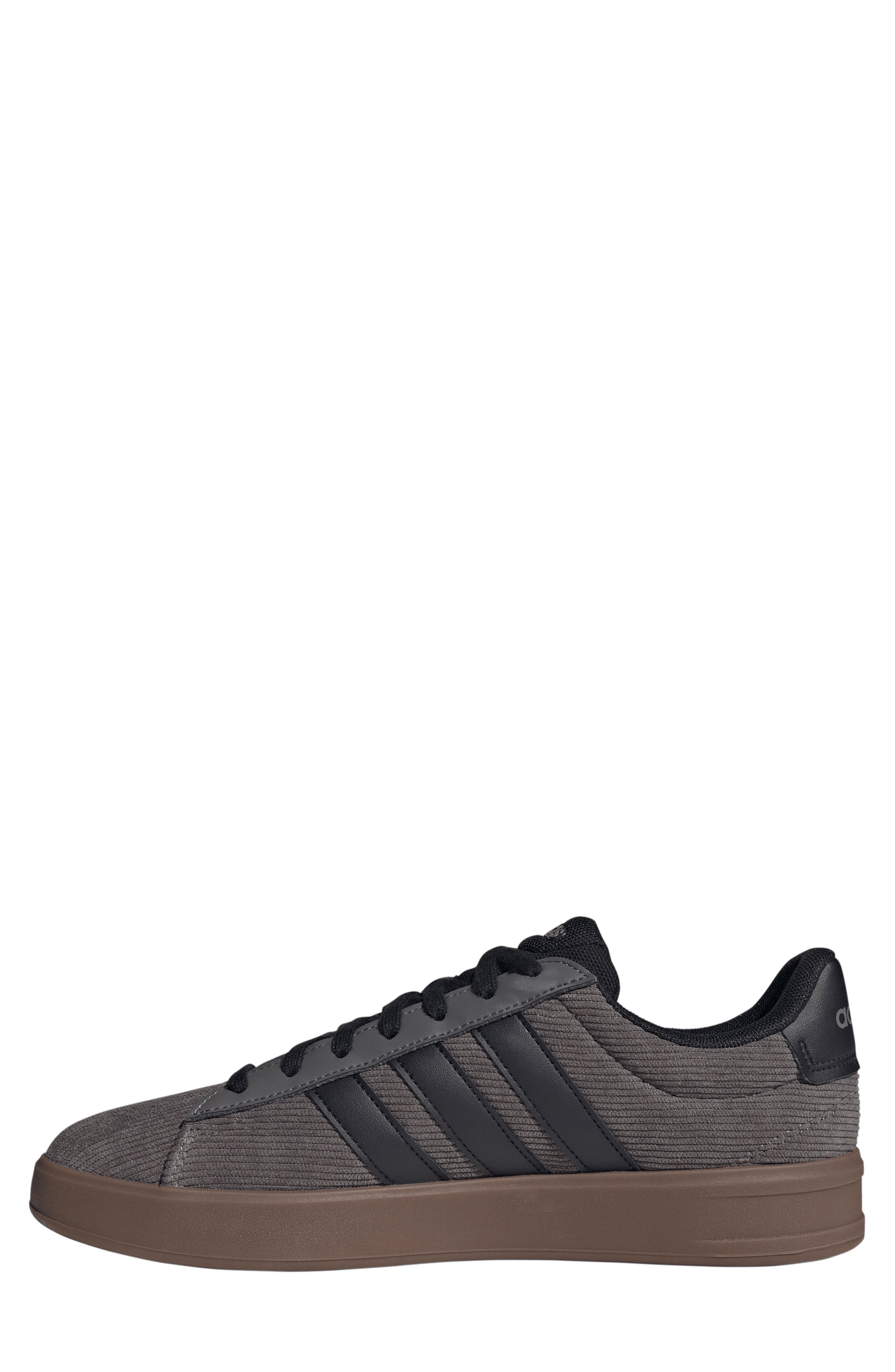 adidas Grand Court 3.0 Sneaker, Alternate, color, Charcoal/ Core Black/ Gum