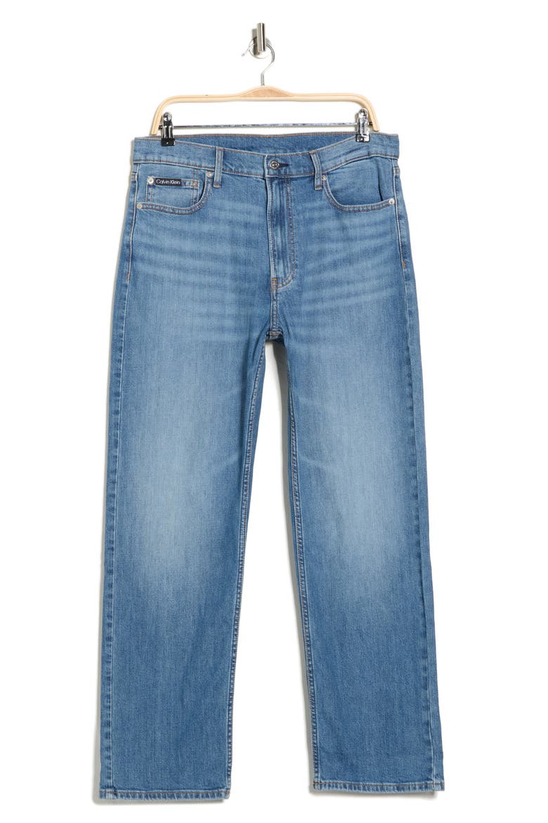 Relaxed Straight Jeans, Alternate, color, BLUE TUNDRA